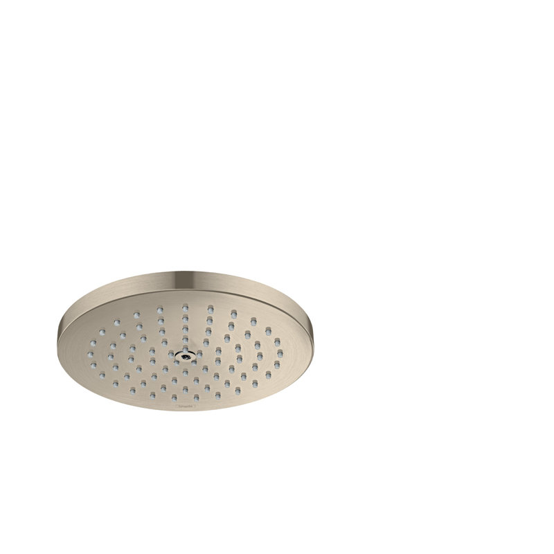 Raindance S hansgrohe Showerhead 180 1-Jet Rain, 1.5 GPM, Brushed Nickel