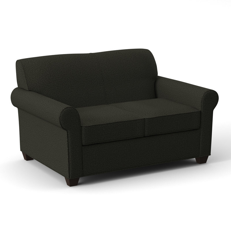 Finn 59" Rolled Arm Loveseat, Dorset Charcoal, Cafelle