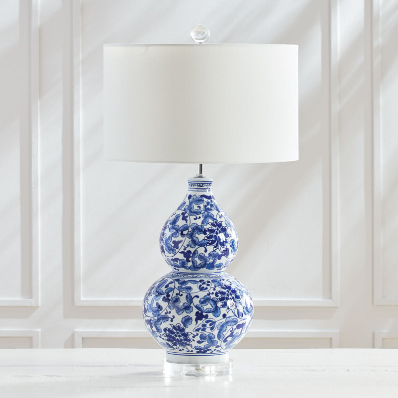 Lampe de table 27 po bleue / blanche