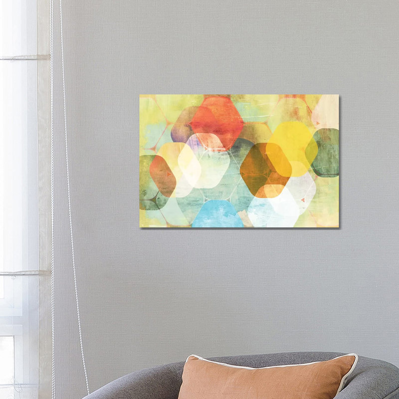 Rounded Hexagon II 1 Piece Wrapped Canvas Wall Art, 66.04 cm H x 45.72 cm W x 1.91 cm D