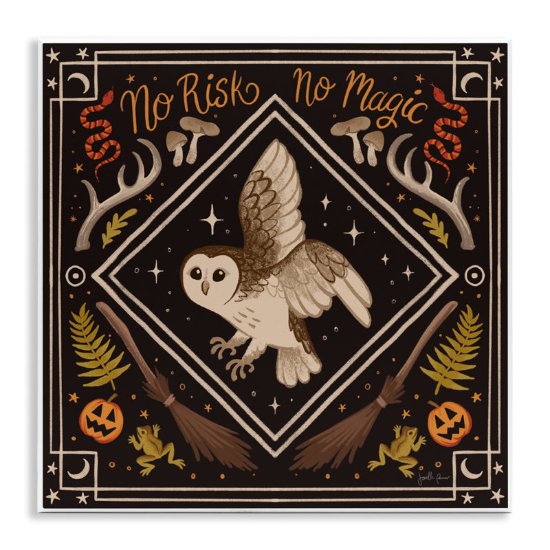 «No Risks or Magic Owl», plaque murale par Janelle Penner