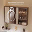 Meuble-lavabo autoportant en bois d'hévéa massif 39,37 po avec miroir-1262142951