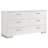 Clapp 6-drawer Dresser White High Gloss