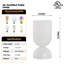 9'' Modern White Glass Accent Table Lamp with Dimmer, cULus Certified for Bedroom Nightstands, Living Room Side Tables, Home Offices Desks or Contemporary Decor-381122352