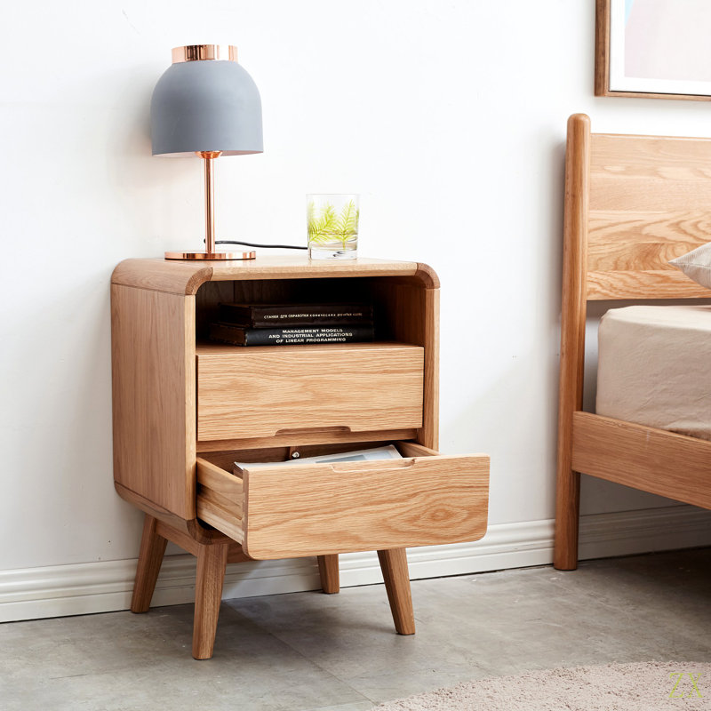 Armoire de chevet en bois massif Pure