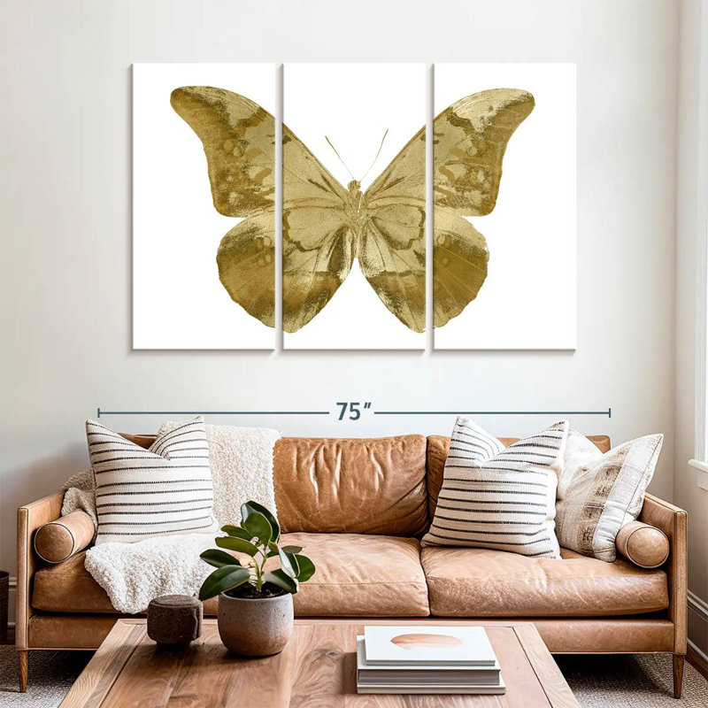 Brampt Golden Butterfly III, 42" H x 65" W
