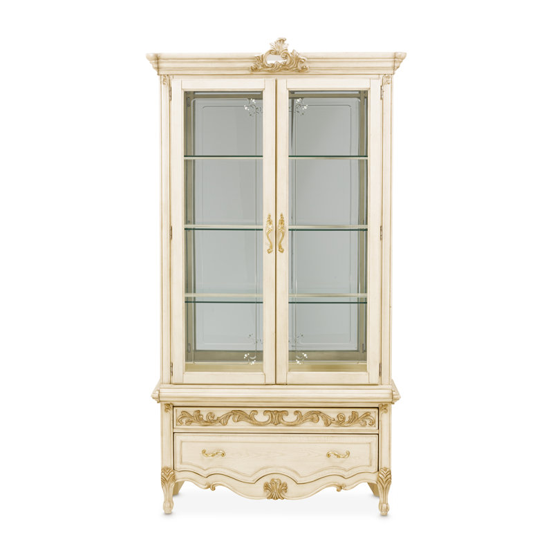 Lighted China Cabinet, Champagne