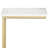 Skyler Genuine Marble C-Shape Industrial End Table With Metal Frame, Assembled-311684472