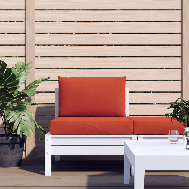 Tissu 2 pièces avec coussins de palette Ebern Designs, Mélange rouge