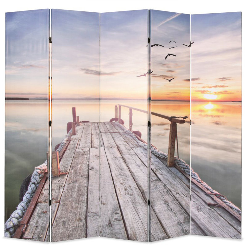 Tyndall 180cm H Folding Room Divider, 180cm H x 200cm W