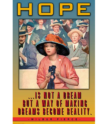« espère » par sara pierce, affiche rétro