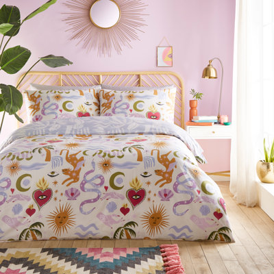 Alchemy Cotton Blend Floral Duvet Cover Set with Pillowcases Included