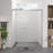 56 - 60" Width Finished Double Sliding Glass Shower Enclosure With Tempered Glass, Easy To Install And Rust In Bathroom Adjustable 1/4"  6Mm  Waterproof For