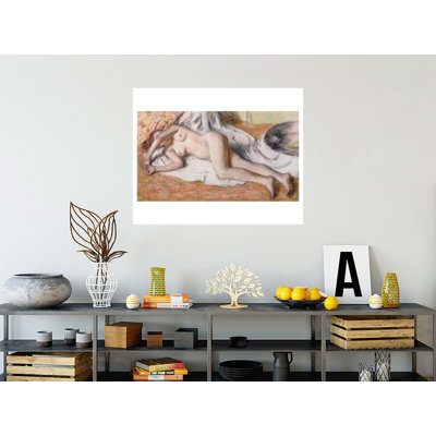 «After the Bath or Inclining Nude» par Edgar Degas - Impression giclée