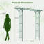 205cm W x 52cm D Metal Arbour-122259505