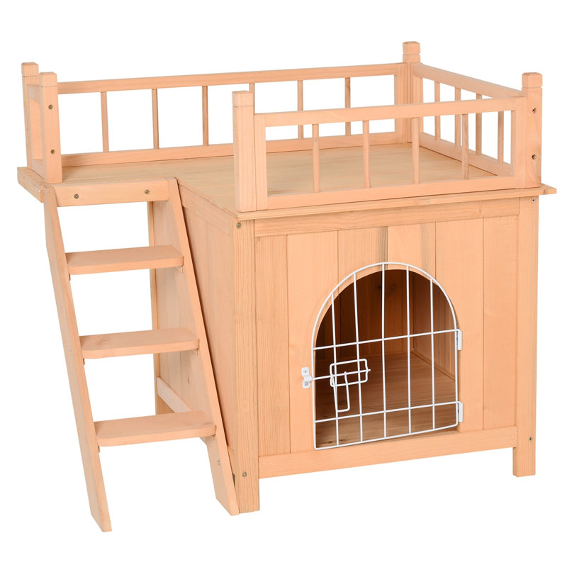 Maison pour chat en bois à 2 niveaux