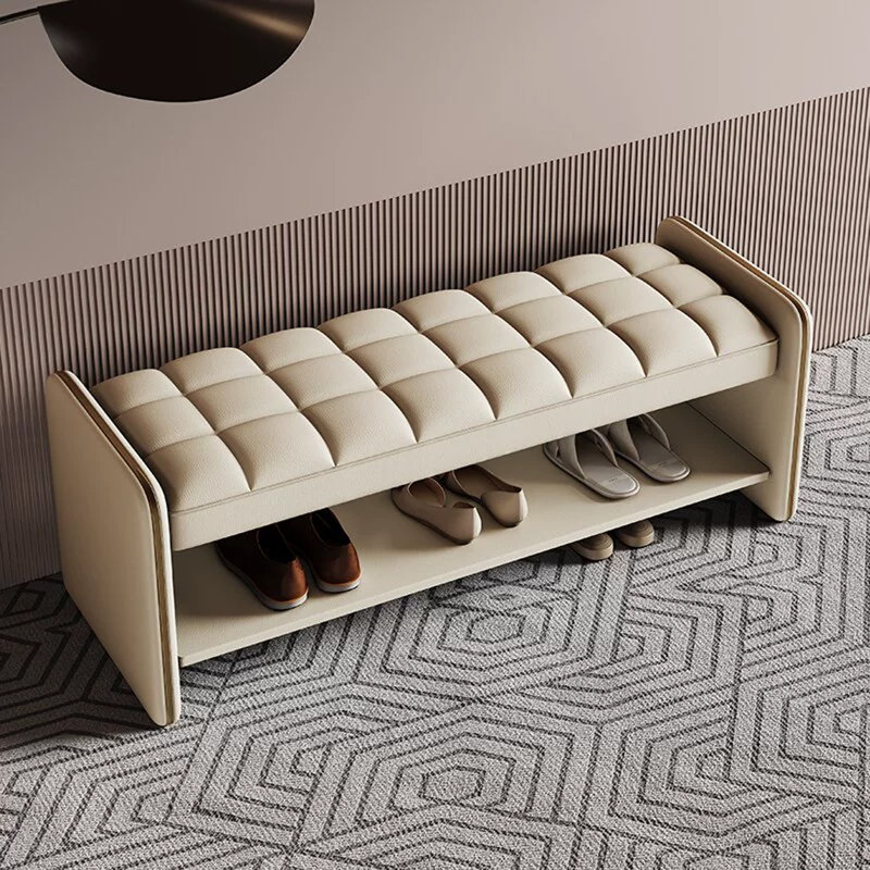 Upholstered Bench, Beige