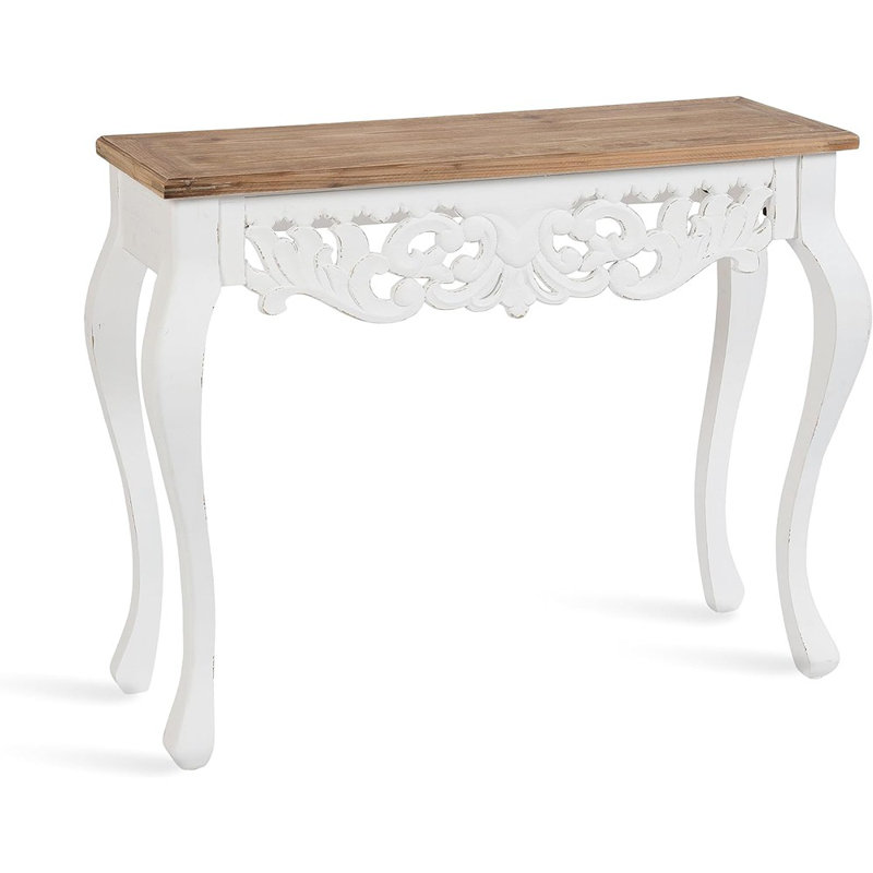 Wooden Ornate Entryway Console Table