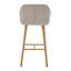Tabouret de bar 29,5 po en lin avec pieds en bois-515651880