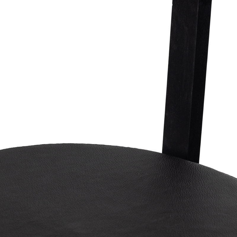 Easah Leather Bar & Counter Stool, Black, Counter Stool (26” Seat Height)