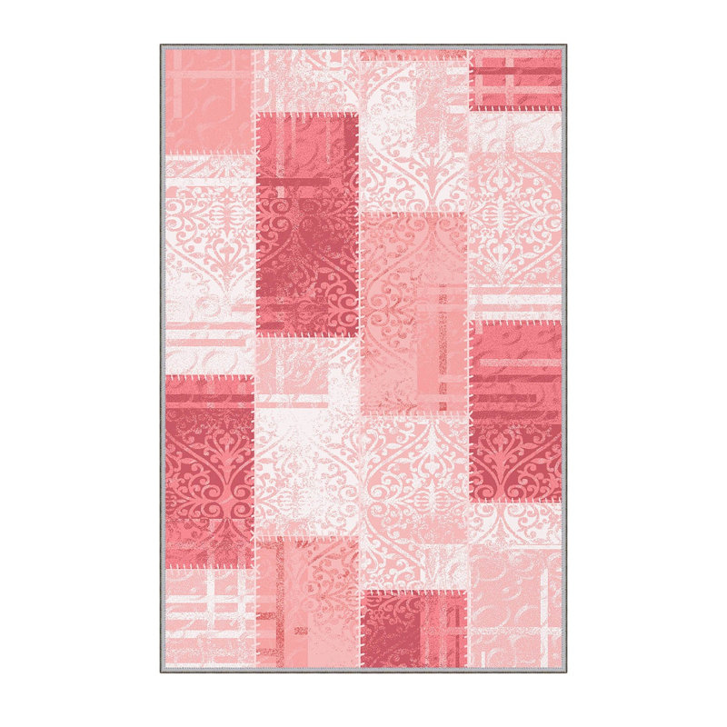 Stylish Hall Carpet 2.6 x 4.9 Feet, 100% Polyester with 8 mm Pile Height | Antibacterial, Non-Slip PVC Felt Dot Underside | Machine Washable, 3D Digital Printing | Perfect for Home Entryways & Living Spaces