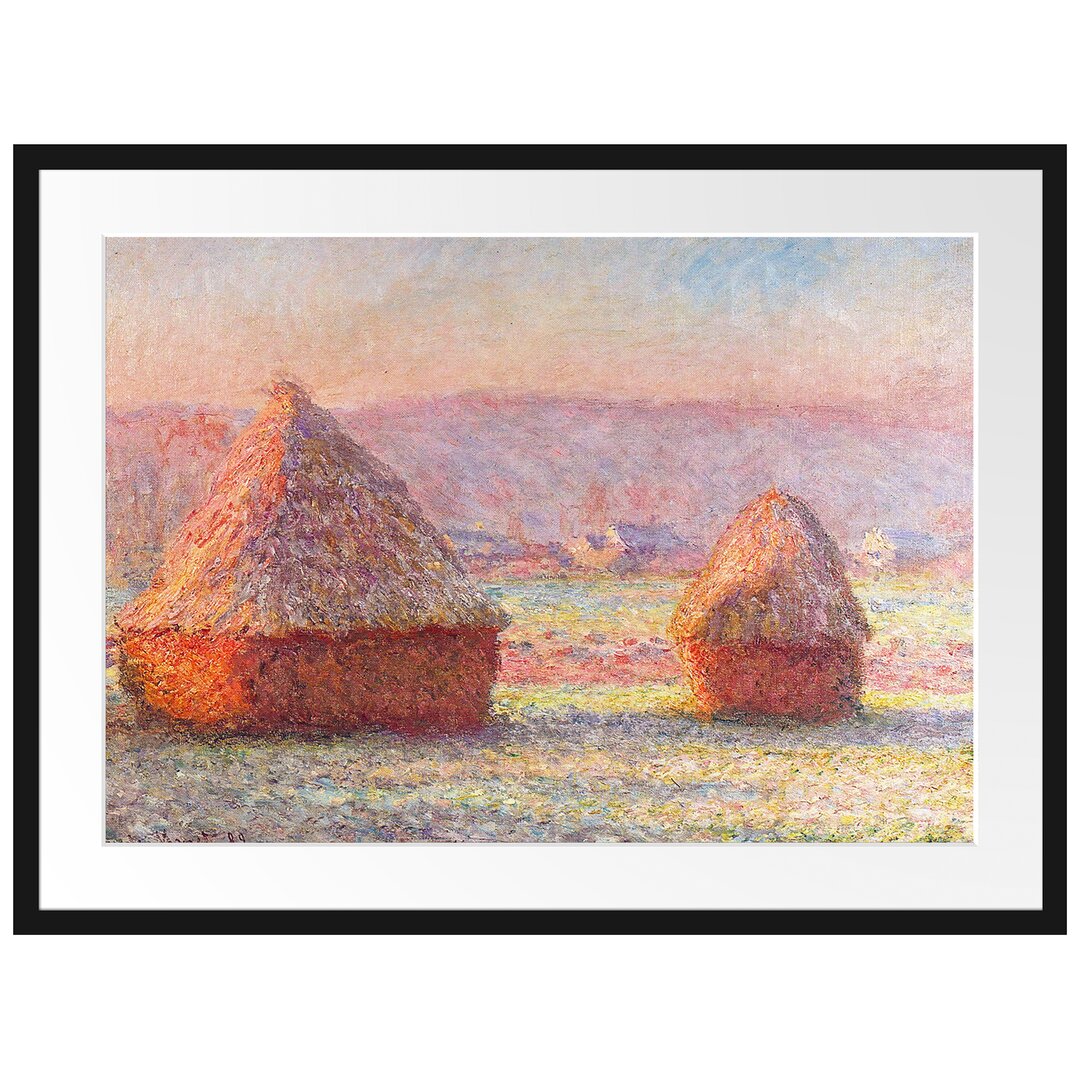 Gerahmter Kunstdruck Haystack von Claude Monet