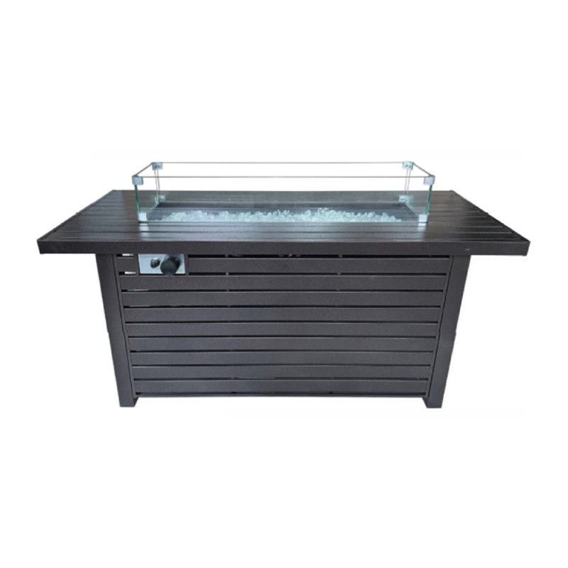 Hammered Bronze 54" Gas Fire Pit Table