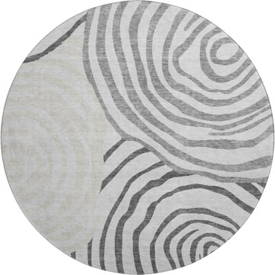 Premium Machine Washable Prisco Gray Rug
