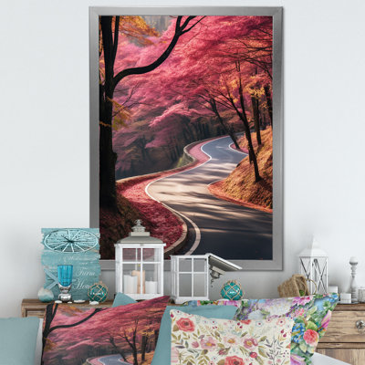 «Pink Blooming Road Into The Forest I» - art mural route