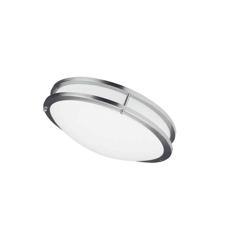Amy LED Flush Mount, 3.75" H x 12" W x 12" D, Satin Chrome