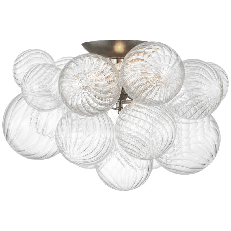 Talia 3 - Light Semi Flush Mount, Burnished Silver Leaf