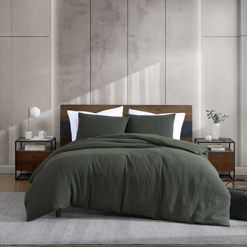 Forest Green King Microfiber Reversible Comforter Set
