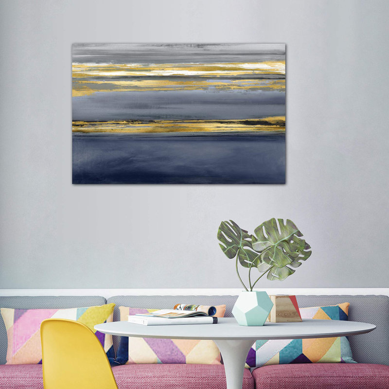 Parallel Lines Noir by Allie Corbin - Wrapped Canvas Print, 152.5 cm H x 101.5 cm W