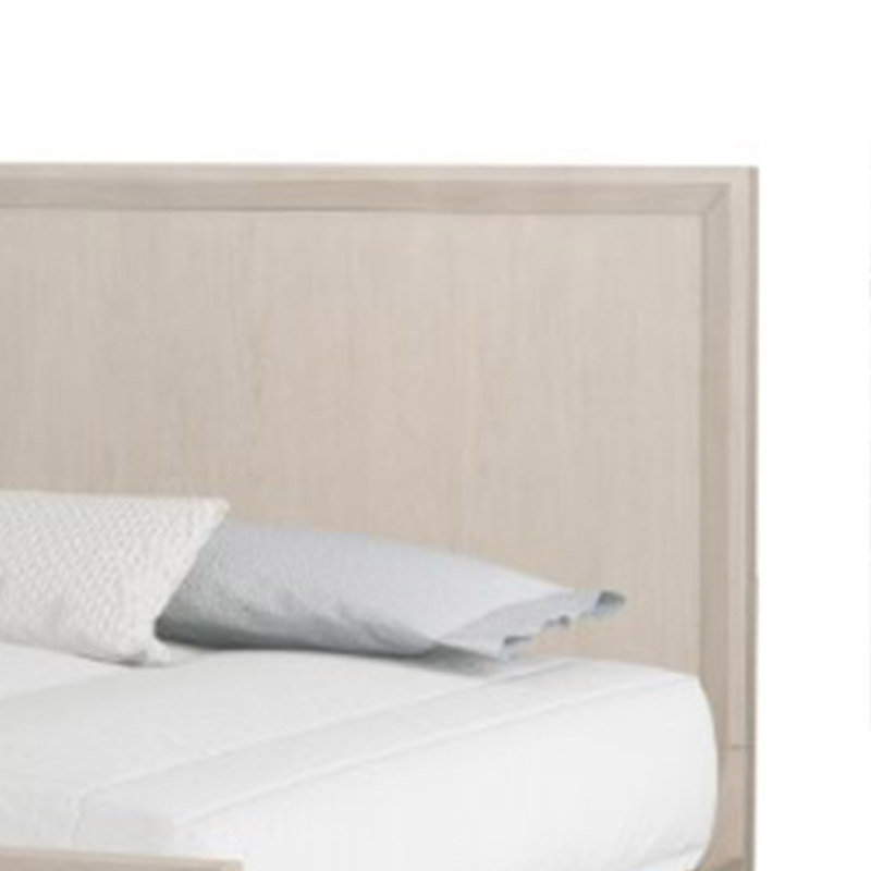 Ensemble de chambre pour grand lit, chêne naturel, argent, champagne, ensemble de 3 pièces avec 2 tables de chevet