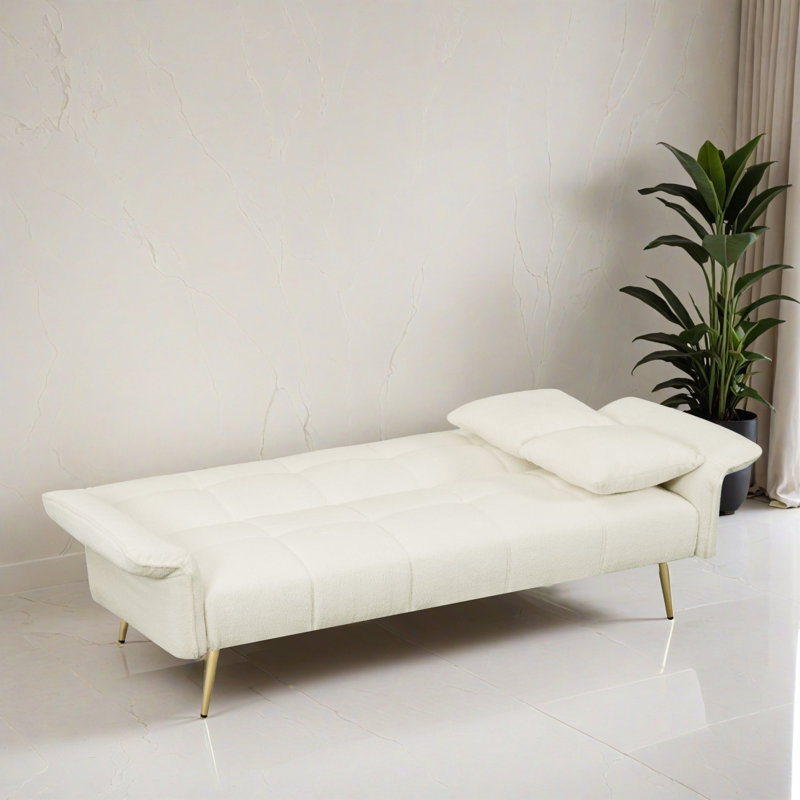 Canapé-lit inclinable convertible inclinable de 79,94 po de largeur, Beige
