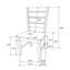 Chaises de salle à manger rembourrées en tissu gris foncé de 2 pièces, dossier pour chambre élégante 2, avec revêtement rembourré