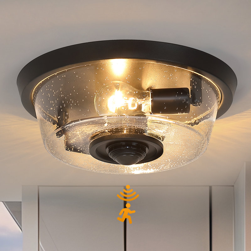 Outdoor Flush Mount Ceiling Lights with Motion Sensor & Dusk to Dawn