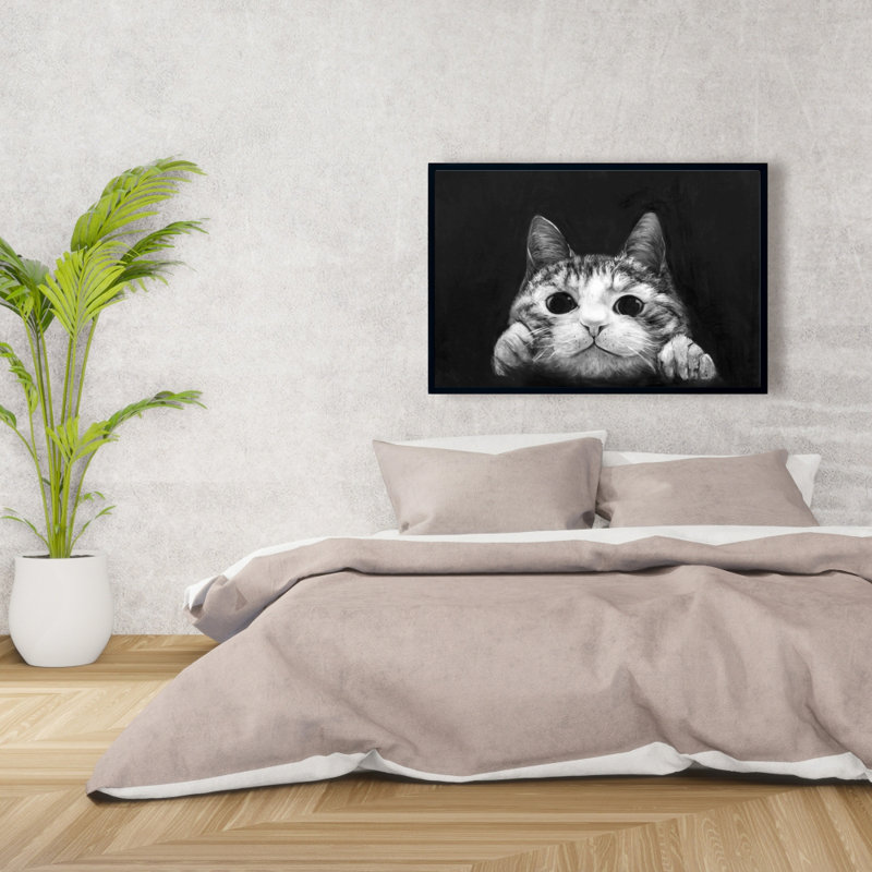 " Curious Cat ", 24" H x 36" W