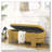 Linen Upholstered Bench with Large Storage Space-398333509