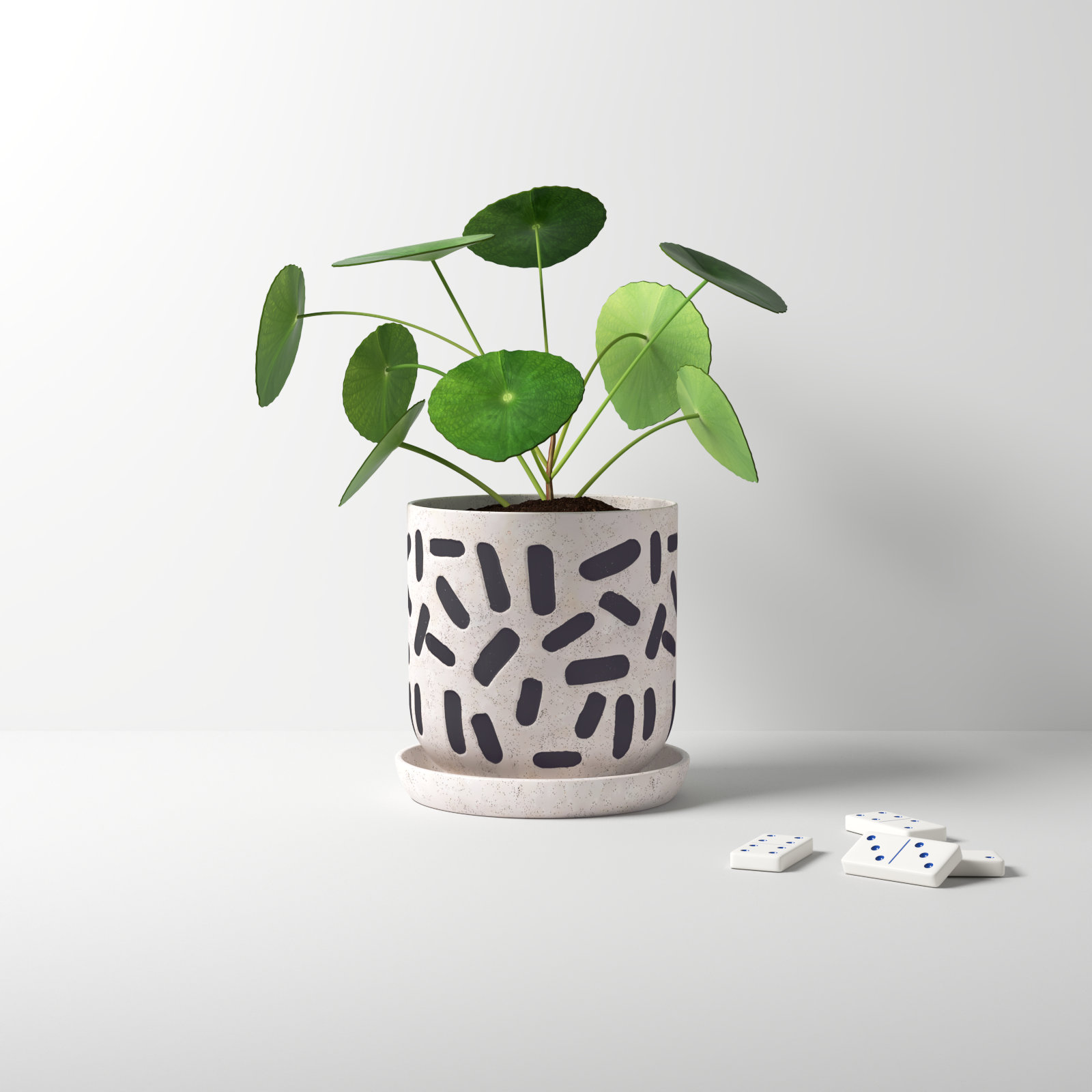 Catarine Ceramic Pot Planter, Black