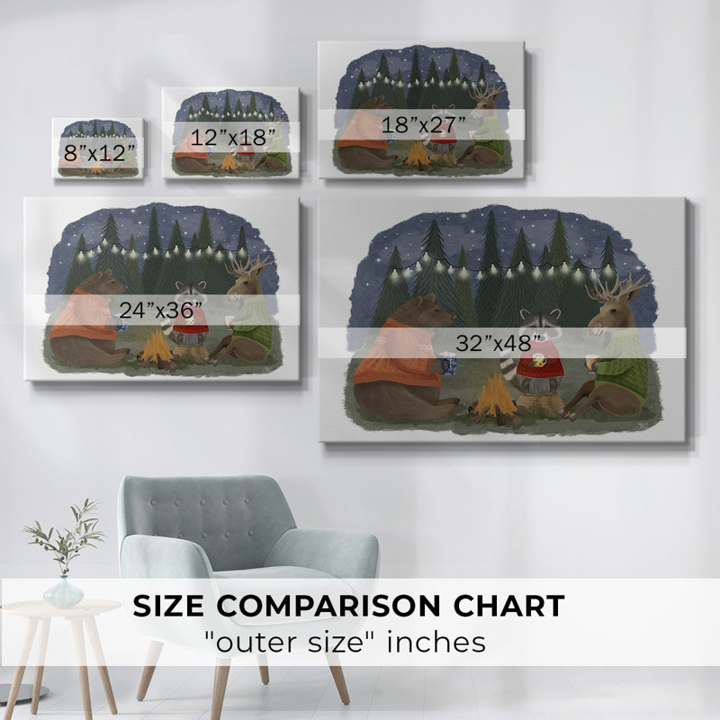 Toile tendue Campfire, H 18 po x l 27 po