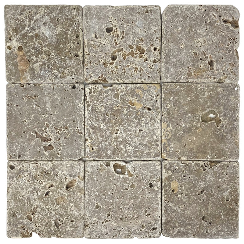 Expresso 4" x 4" Travertine Wall Tile