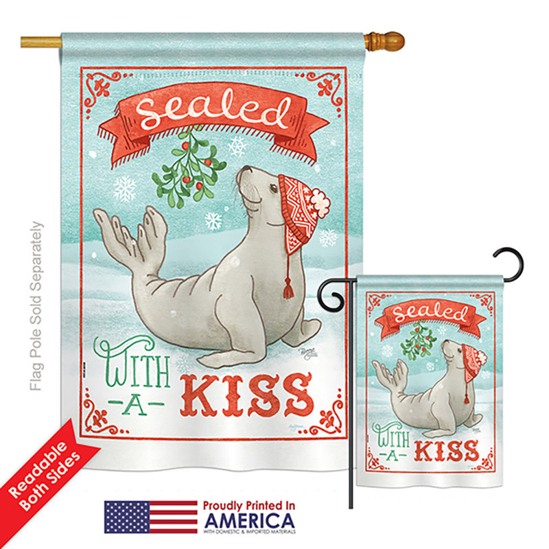 Double Sided 40 in. H x 28 in. W Polyester Christmas Garden flag and House Flag