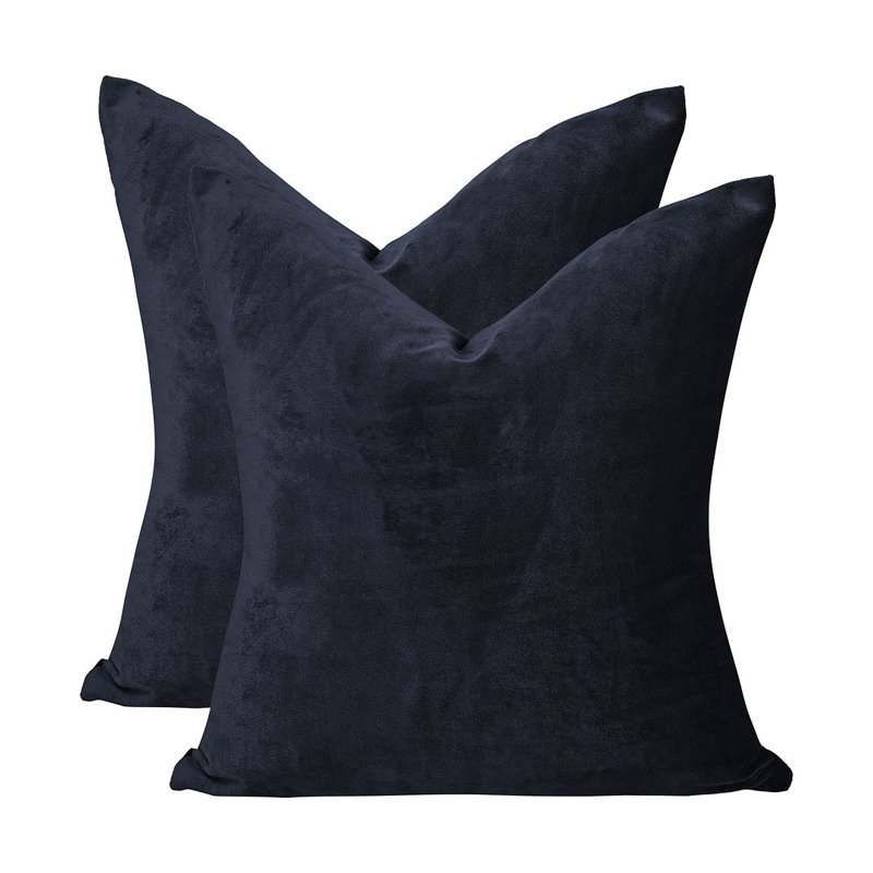 Matte Velvet Cushion Cover - 1 Pc, 56cm x 56cm, Denim