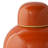 Decorative Ginger Jar with Dome Lid, Orange Glazed Ceramic, 11 Inch