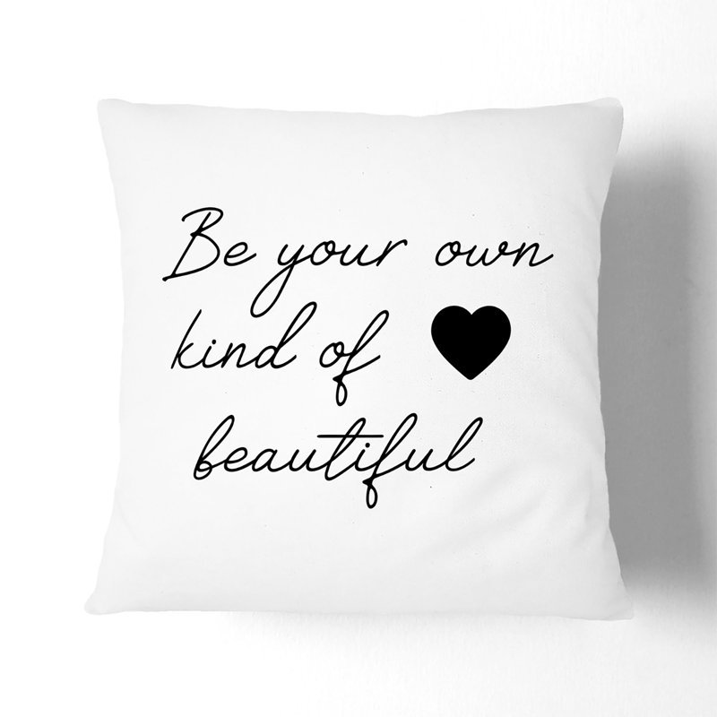 Square Cushion, 40cm H x 40cm W x 15cm D, Black