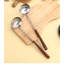 5PCS Stainless Steel Cooking Utensils Set - Soup Ladle, Slotted Turner With Walnut Wood Handle