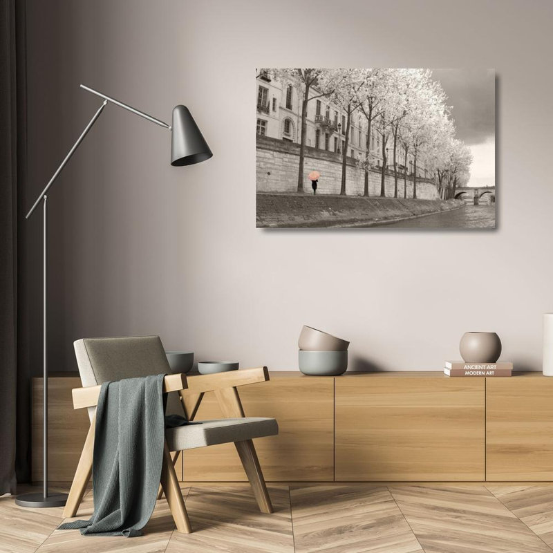«Red in Barrel Studio», art de la galerie Sue par Red Barrel Studio®: Paris in the Rain III, H 17 po x l 24 po