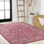 Tapis d'intérieur / extérieur à motif floral fuchsia / gris clair Delcine-44333125