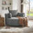 Chunni 360° Swivel Chenille Accent Chair with Removable Pillows-120198608-121418737